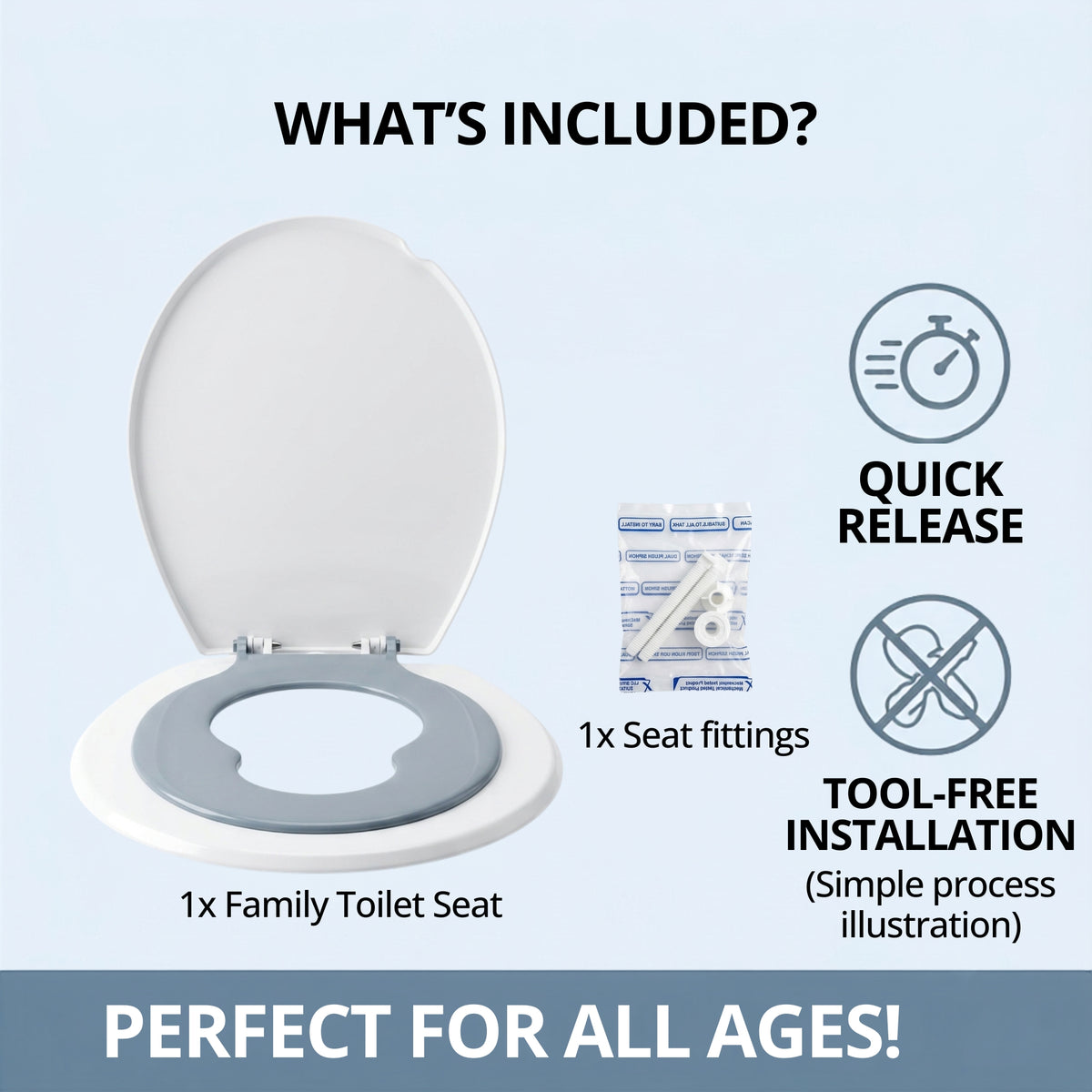 Family Toilet seat with built in Potty for kids
