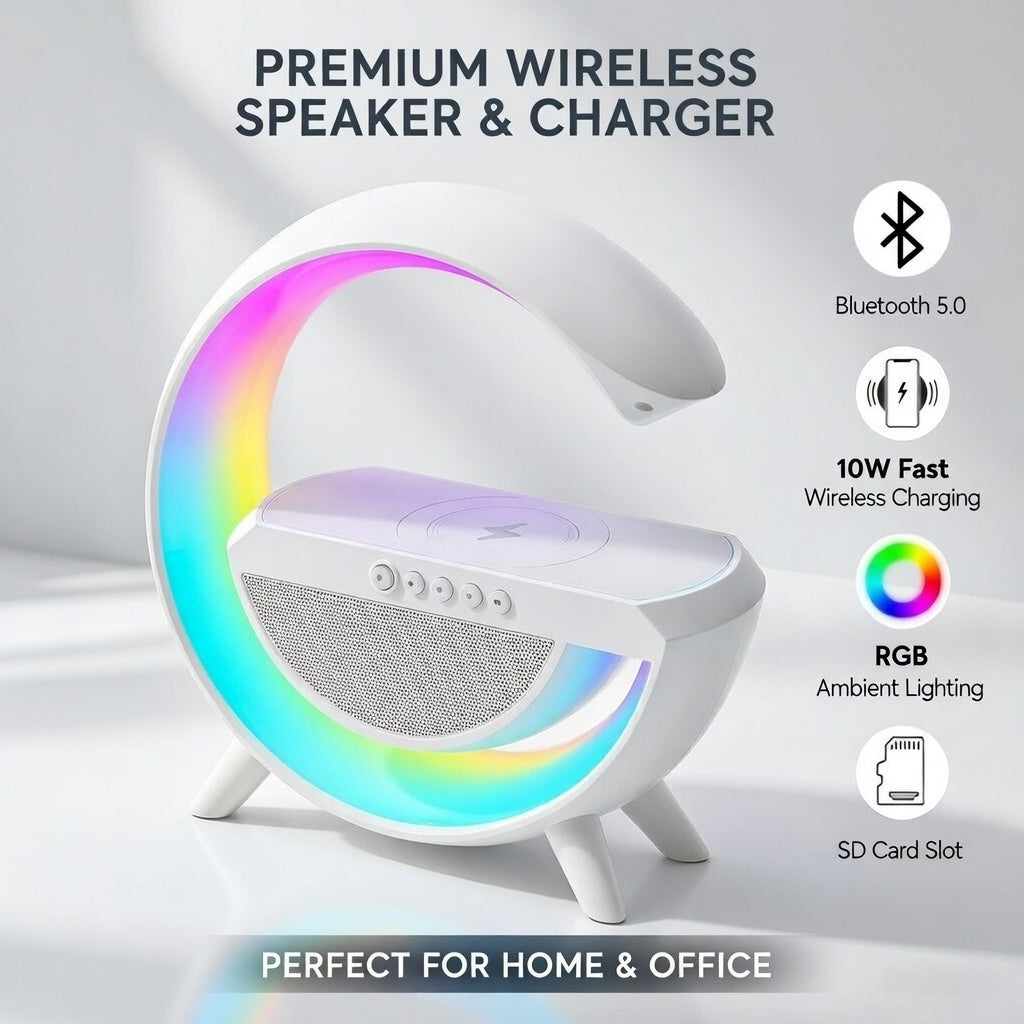 LED Speaker Wireless Charger