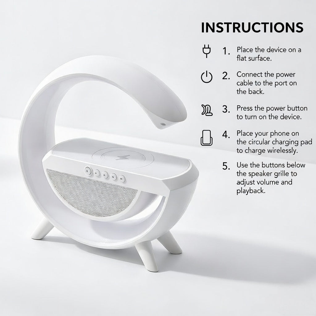 LED Speaker Wireless Charger