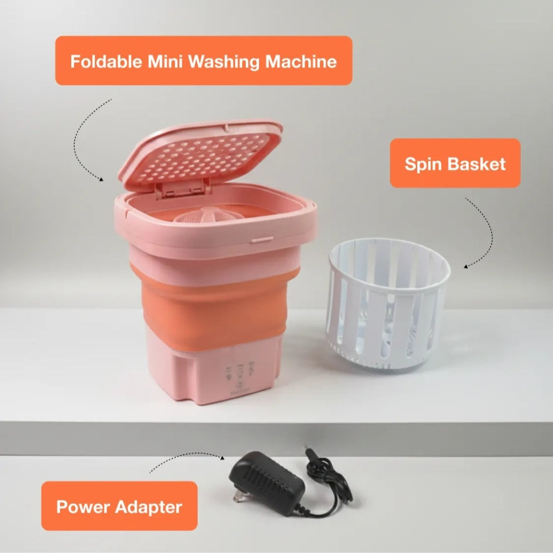 Portable Washing Machine Foldable Washer and Dryer Combo (1 Set,Mix Color)