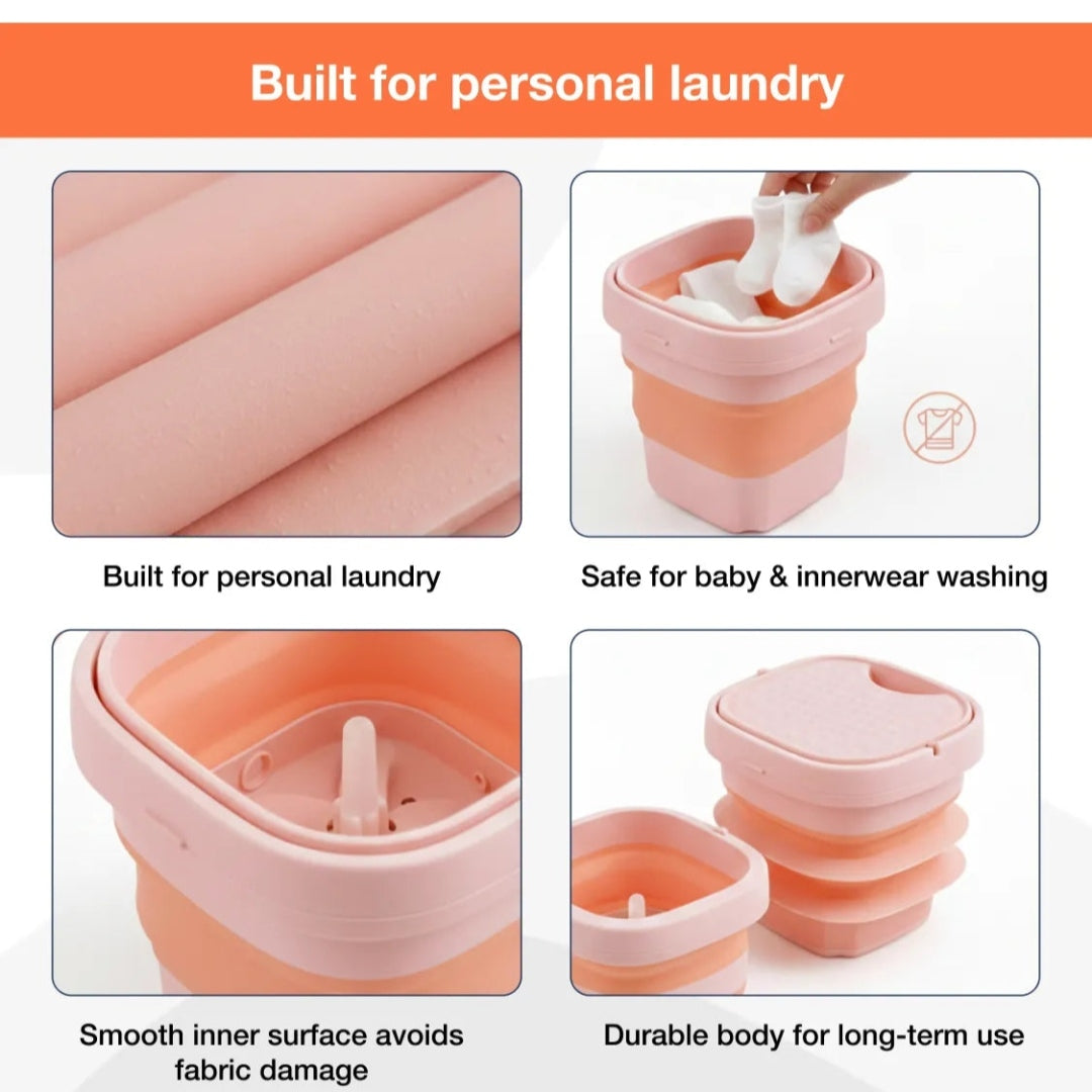 Portable Washing Machine Foldable Washer and Dryer Combo (1 Set,Mix Color)