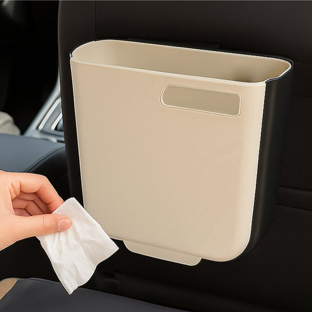 3-in-1 Foldable Hanging Trash Can for Kitchen Cabinet, Bathroom, Office & Car