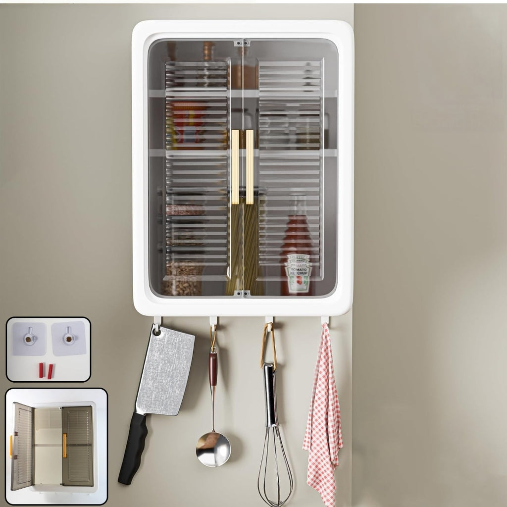 Wall-mounted Kitchen Storage Cabinet Set