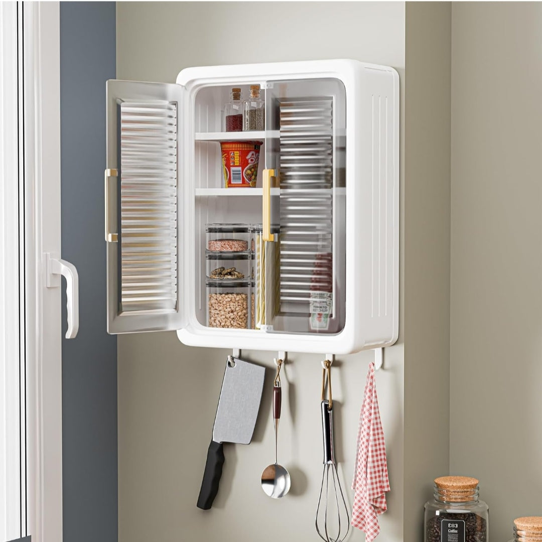 Wall-mounted Kitchen Storage Cabinet Set