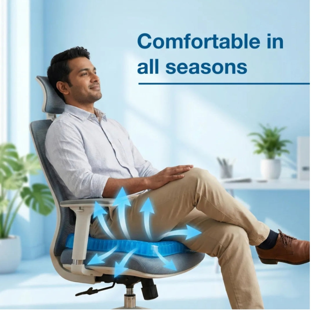 Orthopedic Gel Seat Cushion for Sciatica, Tailbone & Back Pain Relief