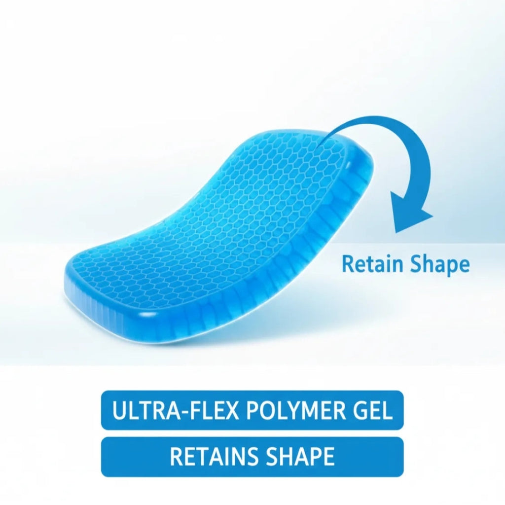 Orthopedic Gel Seat Cushion for Sciatica, Tailbone & Back Pain Relief