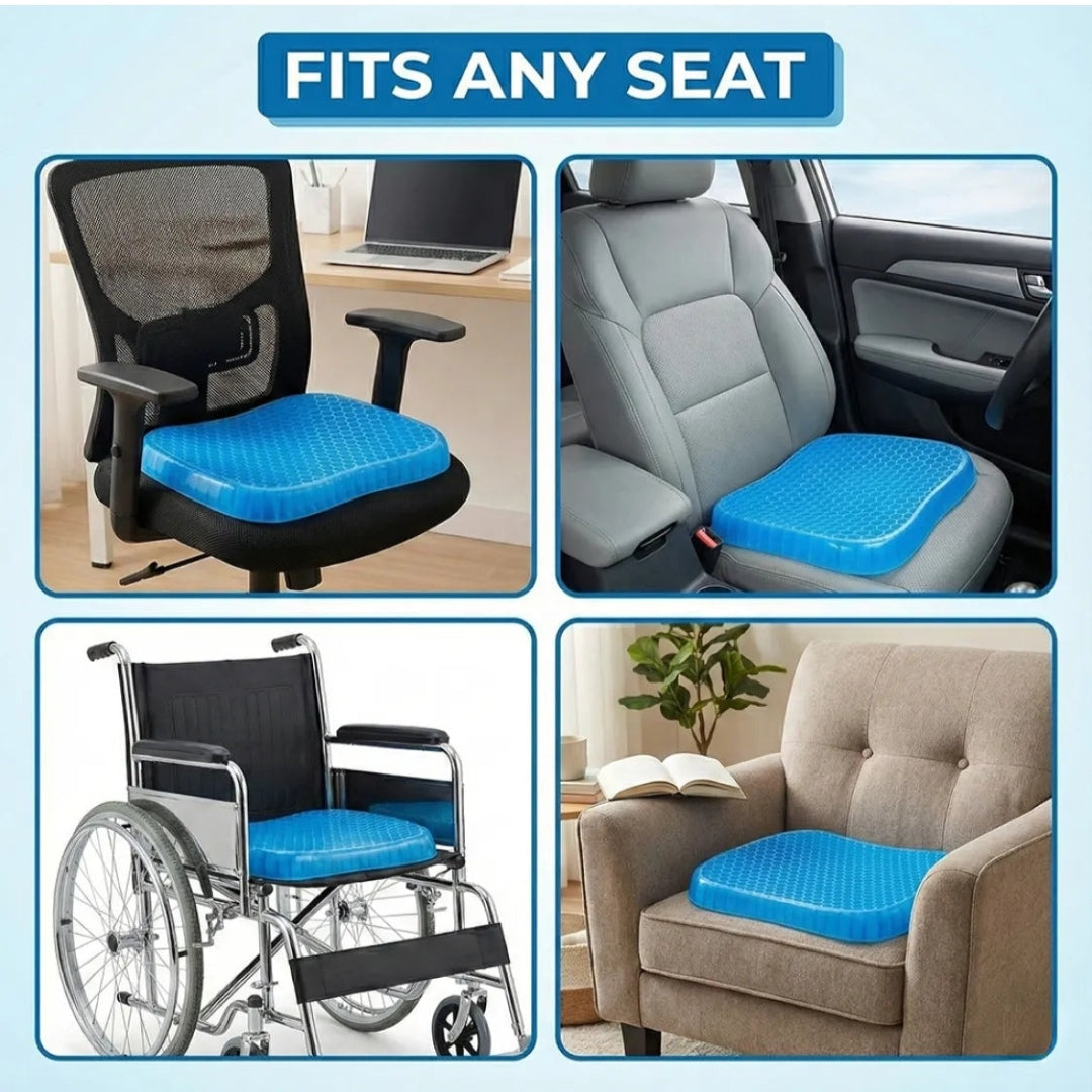 Orthopedic Gel Seat Cushion for Sciatica, Tailbone & Back Pain Relief
