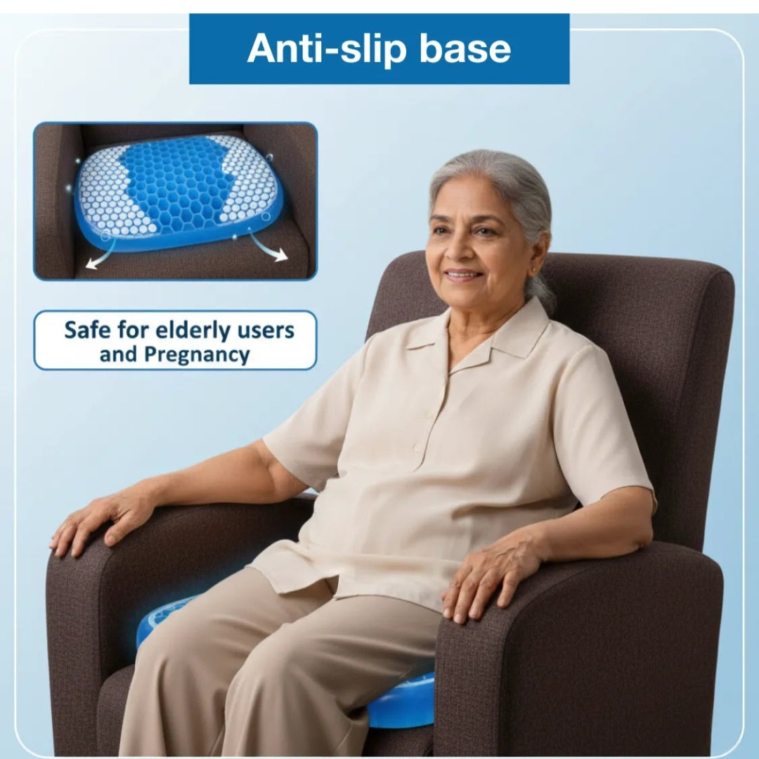 Orthopedic Gel Seat Cushion for Sciatica, Tailbone & Back Pain Relief