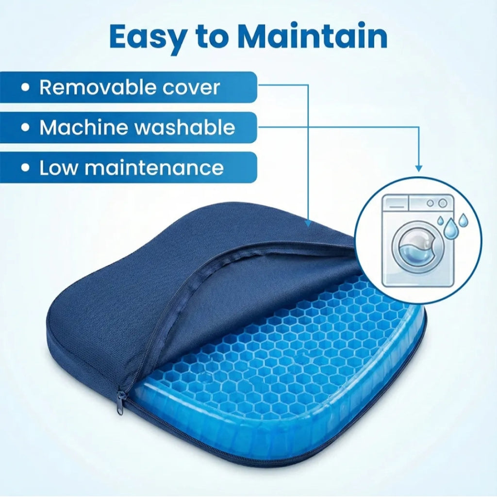 Orthopedic Gel Seat Cushion for Sciatica, Tailbone & Back Pain Relief