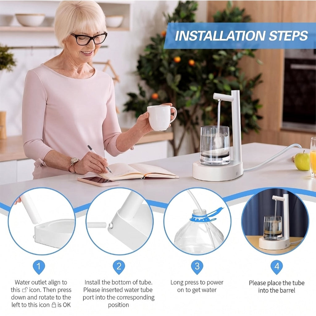 Desktop Water Dispenser – USB Rechargeable Smart Tabletop Water Pump