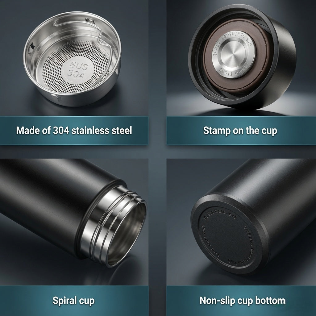 Smart Vacuum Insulated Water Bottle with Led Temperature Display 500ml