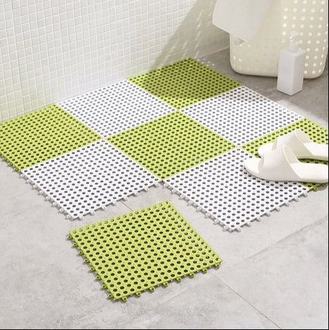9-Piece Modular Anti-Slip Bathroom Mat Set