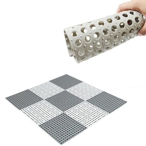 9-Piece Modular Anti-Slip Bathroom Mat Set