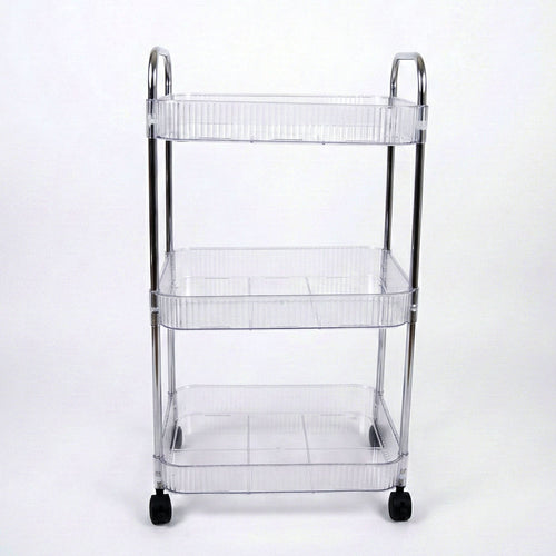 3 Layer Multipurpose Storage Trolley With Wheels
