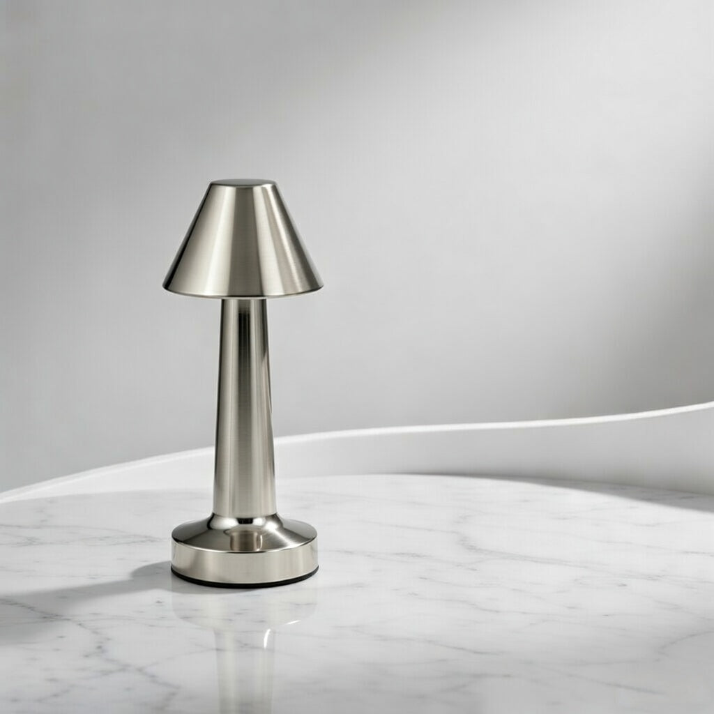 LED Desk Lamp Gold Cone