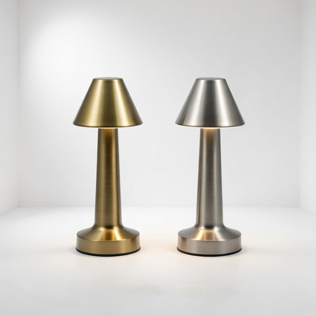 LED Desk Lamp Gold Cone